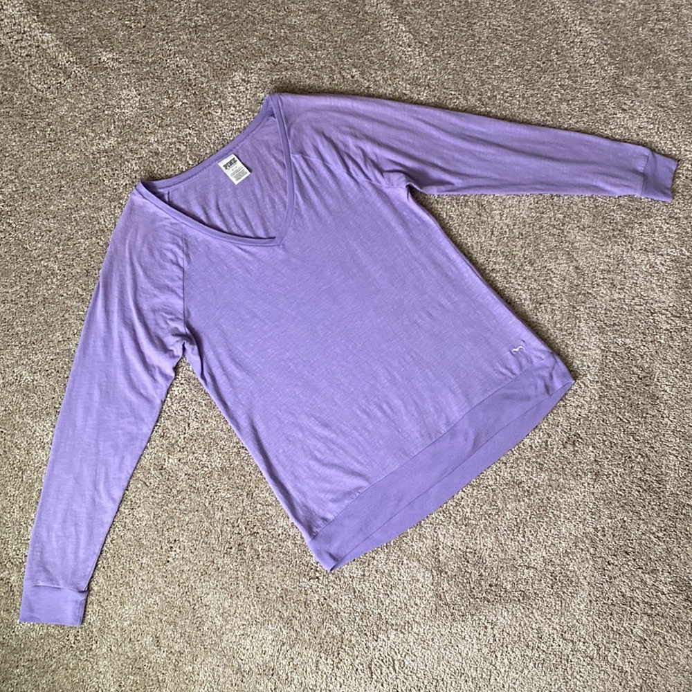 PINK Victoria's Secret Long Sleeve V Neck Tee - Picture 2 of 10